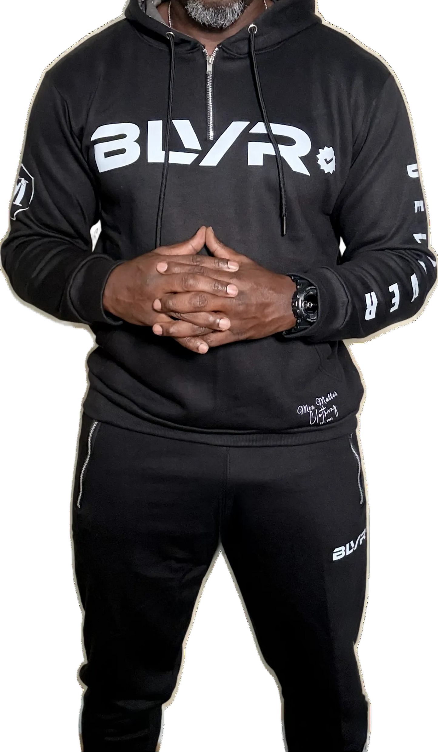 BLVR “Believer” Black Jogger Set
