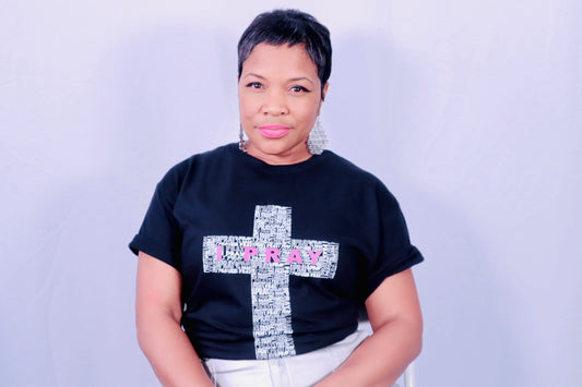 I Pray T-shirt (Breast Cancer Awareness)