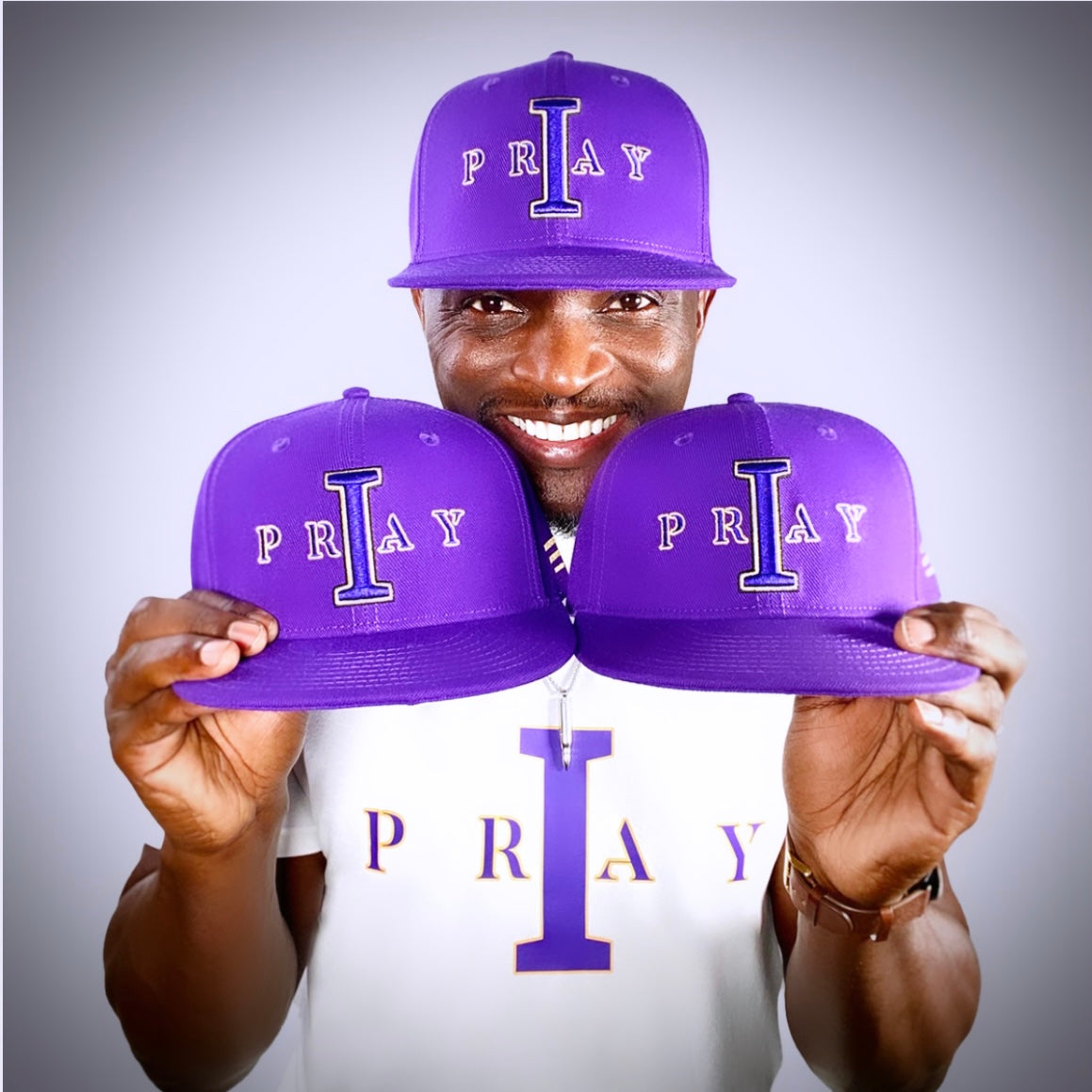 I PRAY Hat (Purple/Gold)