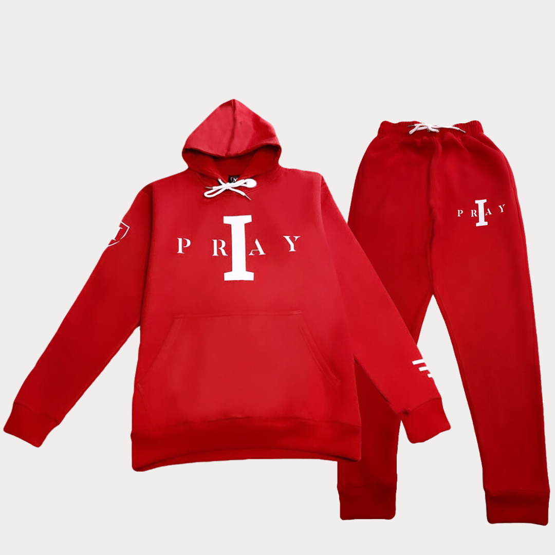 I Pray Track Suit (Red)