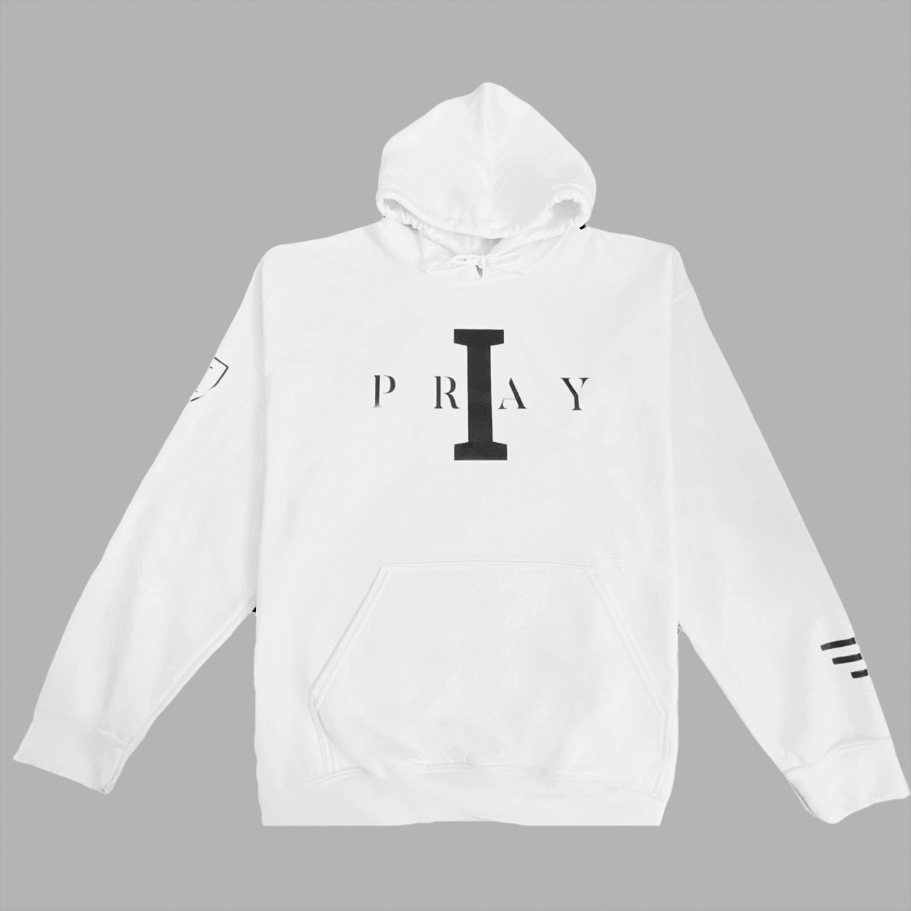 I Pray Hoodie (White/Black)