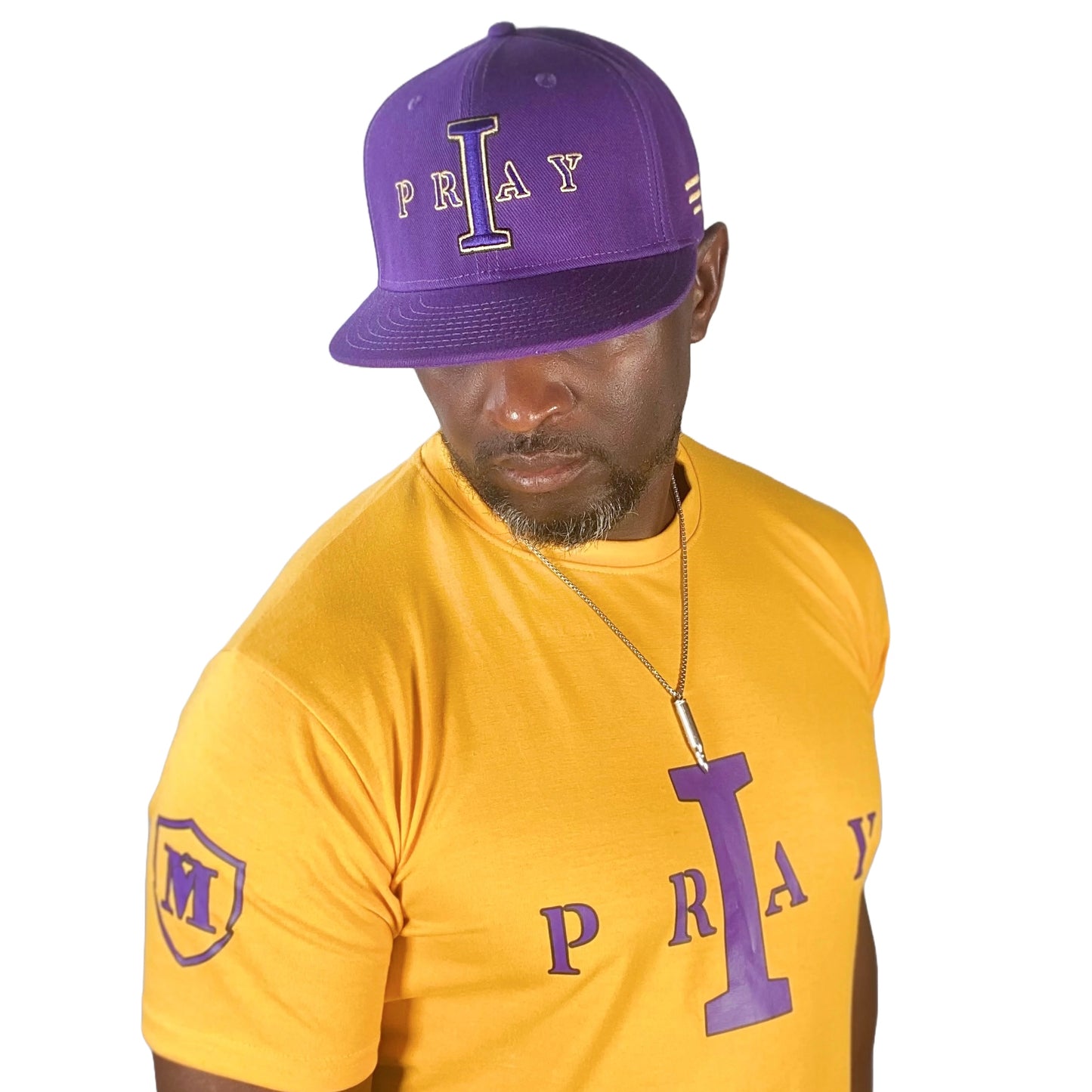 I PRAY T-shirt  (GOLD/PURPLE)