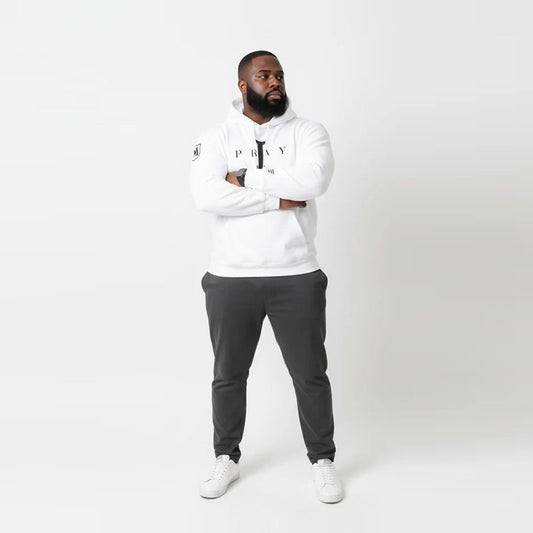 I Pray Hoodie (White/Black)