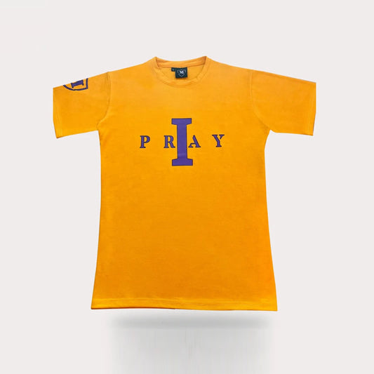 I PRAY T-shirt  (GOLD/PURPLE)