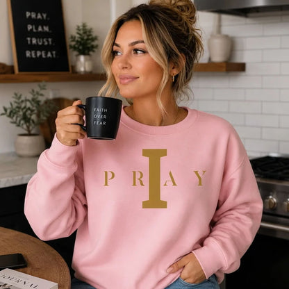 Women’s I PRAY Pink Crewneck