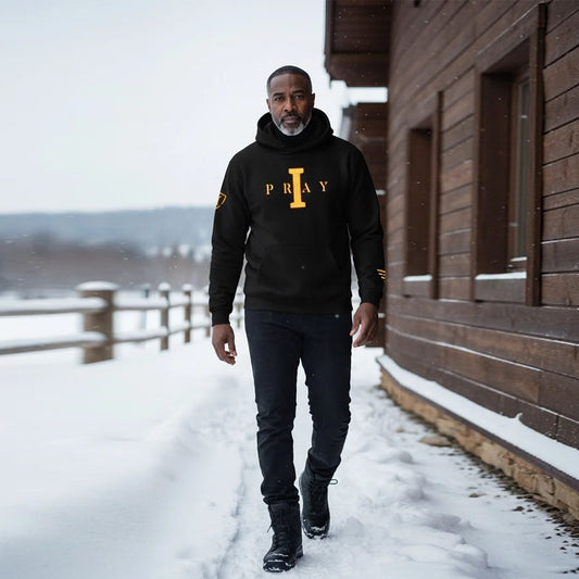 I Pray Hoodie (Black/Gold) Kingdom Value Edition