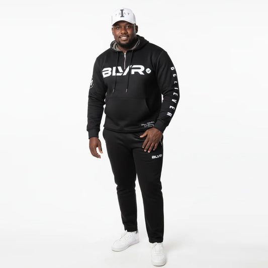 BLVR “Believer” Black Jogger Set