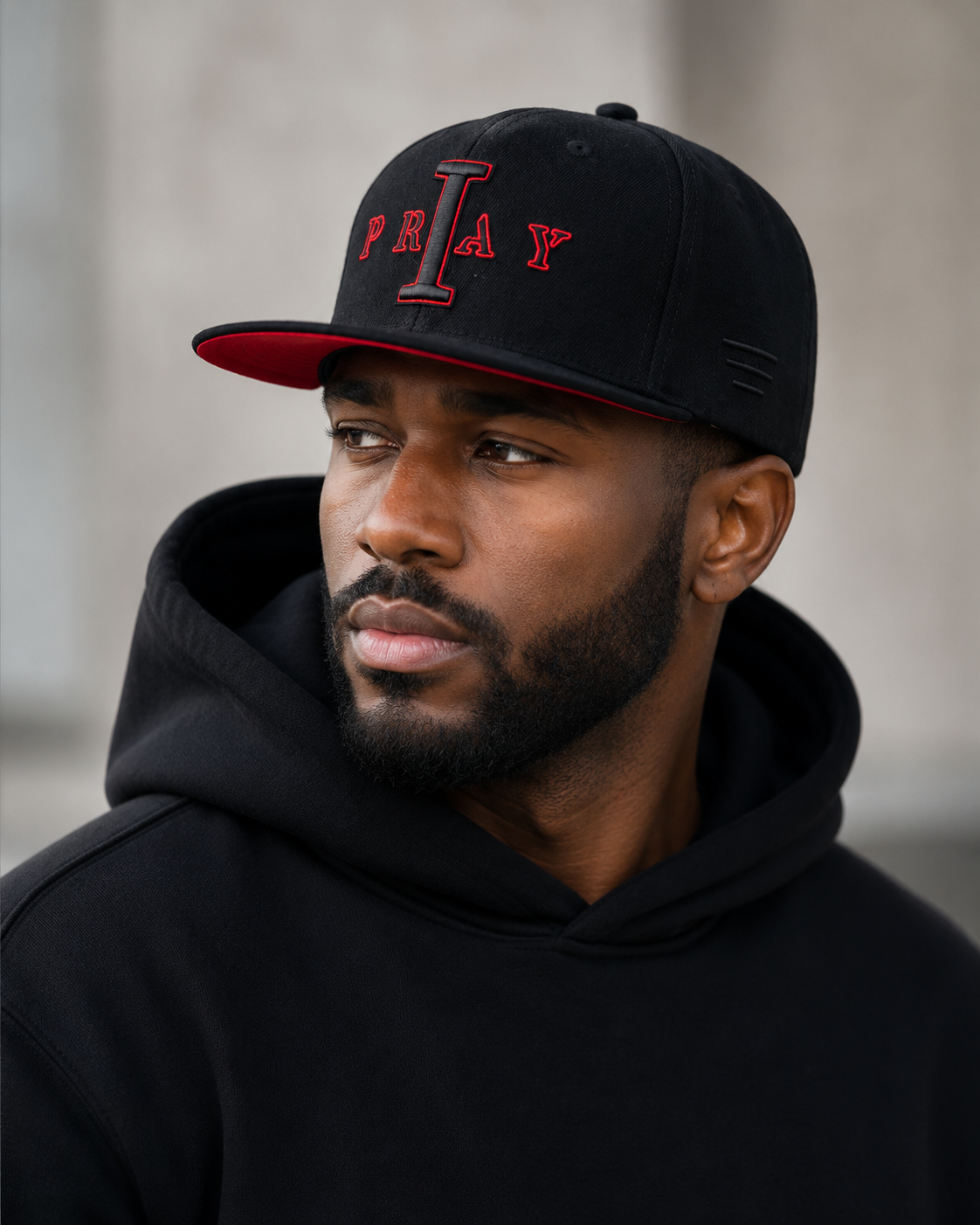 I PRAY HAT (Black/Red)
