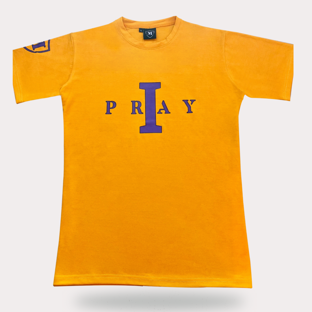 I PRAY T-shirt  (GOLD/PURPLE)