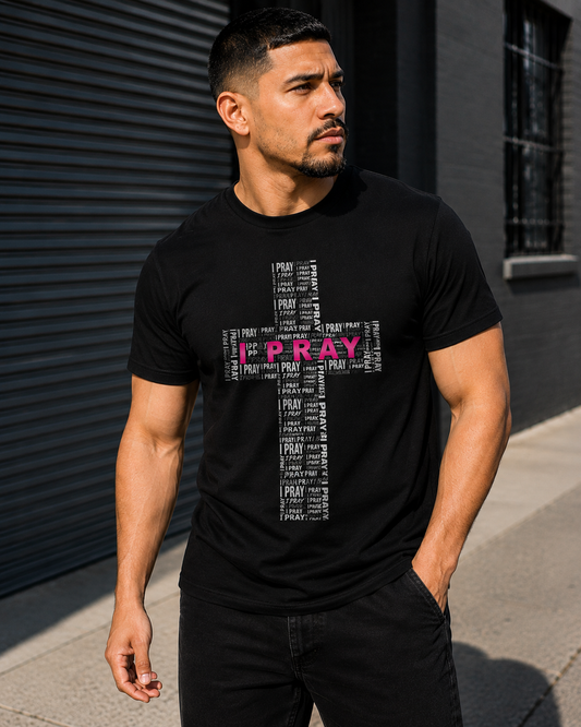 I Pray T-shirt (Breast Cancer Awareness)