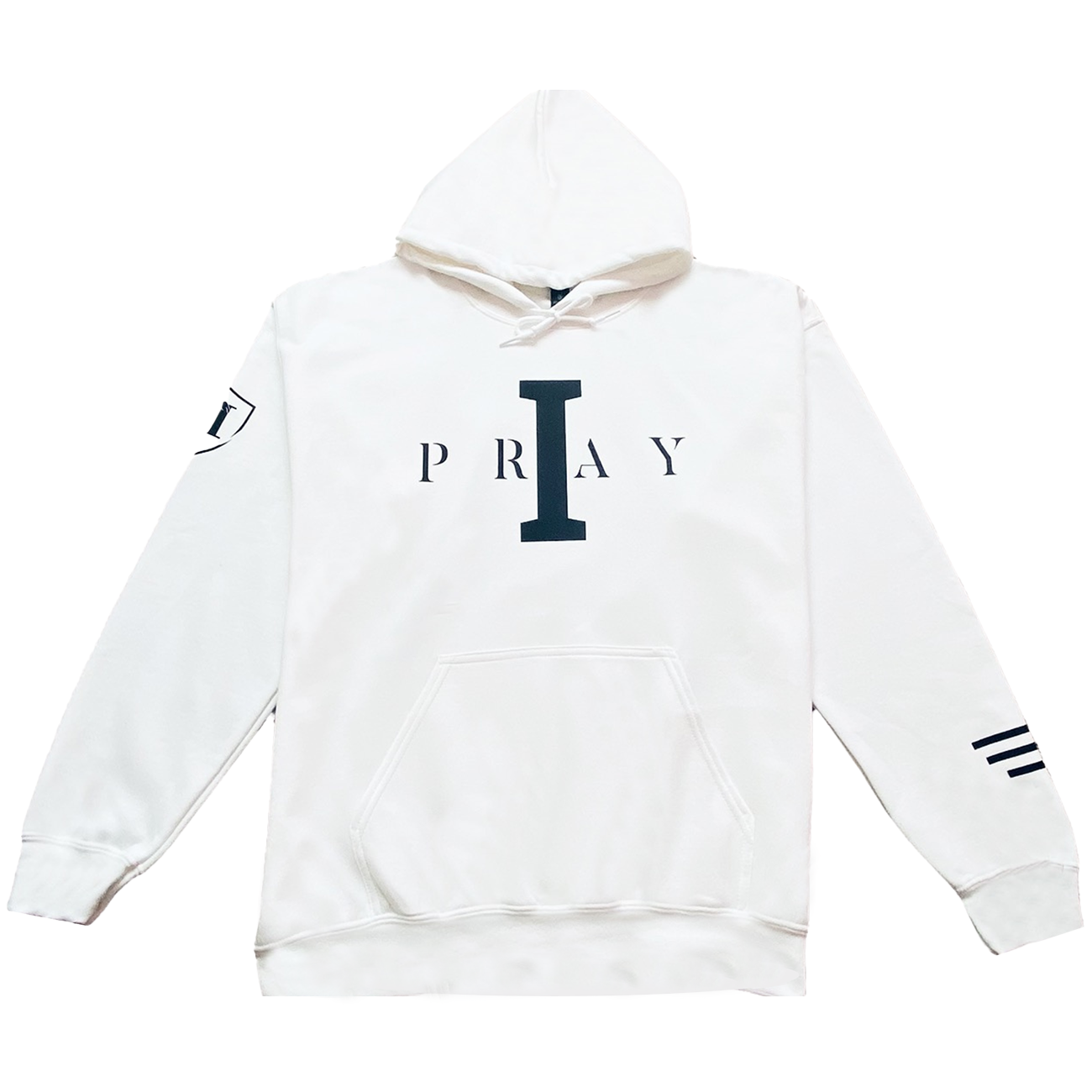 I Pray Hoodie (White/BLACK)